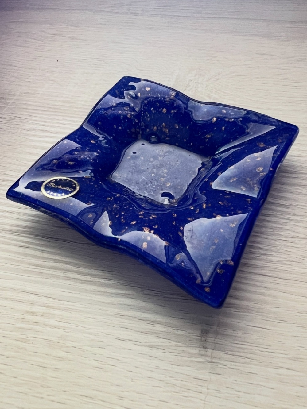 Murano Cobalt Blue & Gold Catch-All Dish